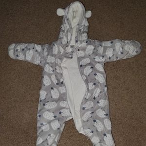 Winter warm hoodie romper